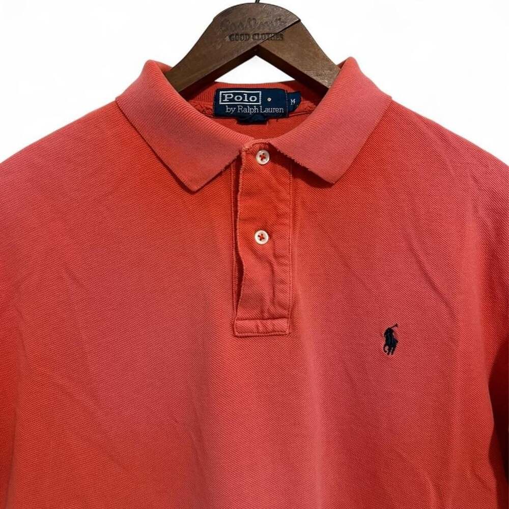 Polo by Ralph Lauren Coral Pink Pique Polo Shirt Men's M